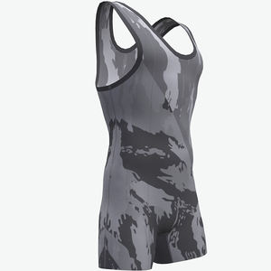 Men's Breathable Breathable Sleeveless Sportswear Custom Printed Wrestling <b>Singlet</b> Stretch Fit for Gym Training Competitions - Product Image 5