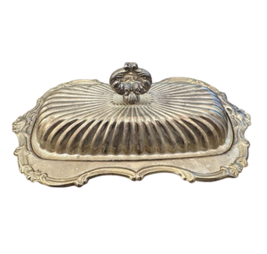 Vaisselle de table de qualité supérieure Beurrier en métal Plat à beurre en acier inoxydable poli brillant Plat à beurre en métal Cuisine domestique - Product Image 2