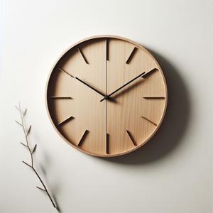 Horloge murale en bois 3D unique faite à la main avec des tons de bois riches Décoration intérieure élégante et luxueuse - Product Image 2