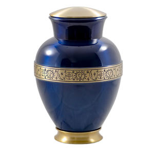 Urna de cremación de Metal de latón para adultos Aura elegante superventas, Calidad única para almacenamiento de cenizas en decoración del hogar o servicios de cremación - Product Image 1