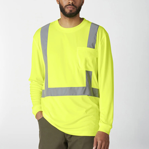 Vêtements d'été haute visibilité vêtements de travail t-shirt réfléchissant haute visibilité sécurité chemise réfléchissante respirante pour la construction t-shirt pour hommes - Product Image 2