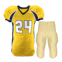 Jersey de Fútbol Americano Personalizado y Transpirable, Cosido con Alta Calidad, 100% Poliéster, Hecho en Pakistán con Números de Equipo Personalizados