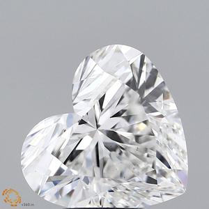 IGI Heart Cut Lab Diamant 4.03 ct Blanc Lâche Calibré E couleur VS2 clarté Lab créé Diamants pour Bijoux Cadeaux pour elle - Product Image 1