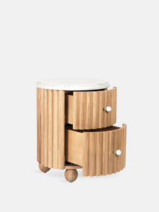 โต๊ะข้างเตียงลิ้นชักทำจากไม้ธรรมชาติโต๊ะข้างเตียงแบบทันสมัย - Product Image 2