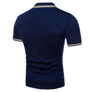 เสื้อโปโลสำหรับผู้ชายเสื้อโปโลพิมพ์ลายโลโก้ลำลองสำหรับผู้ชายเสื้อโปโลเรียบง่ายคลาสสิกดีไซน์ใหม่ - Product Image 4