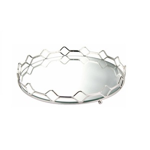 Handmade Octagonal Tray Gold <b>Twig</b> Handle Different Metal Handicraft <b>Decorative</b> Tray or Regular Serving Purpose - Product Image 3
