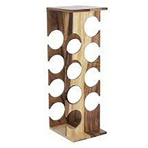 Venta directa de fábrica Estante de madera para botellas de vino Diseño simple Soporte de pared Soporte montado Estante para vino - Product Image 3