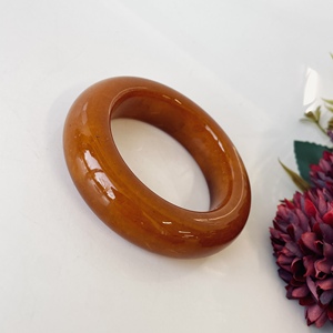 Brown Natural Amber <b>Bracelet</b>, Natural Amber <b>Bangle</b> from Poland, small size diameter, 54 mm - Product Image 2