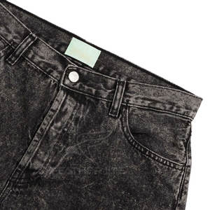 Nouveautés Hommes Casual Acid Wash Shorts Cordon de serrage Taille élastique Summer Wear Acid Wash Shorts - Product Image 5