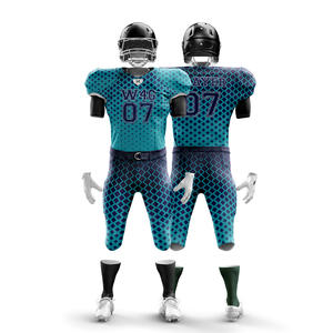 Personnalisé respirant séchage rapide transfert de chaleur imprimé grande taille unisexe 100% polyester haute qualité uniformes de football américain - Product Image 6