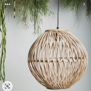 Abat-jour décoratif en bambou tissé luminaire suspendu naturel pour salon salle à manger fait à la main par des artisans vietnamiens - Product Image 5