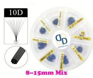 Extensiones de Pestañas Pre-fabricadas Profesionales al por Mayor, Hechas a Mano, de Fibra PBT Coreana, con Base Puntiaguda, Suaves, 250 Unidades - Product Image 2