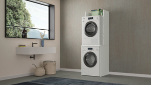 ตู้เก็บของอเนกประสงค์พร้อมชั้นวางสามชั้นสำหรับจัดเก็บเครื่องซักผ้าและเครื่องอบผ้าได้อย่างสะดวก - Product Image 5