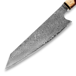 2025 nuevos cuchillos de Chef OEM de 8 pulgadas mango de resina único Damasco Vg10 67 capas cuchillo Kiritsuke de madera estable japonés para chef - Product Image 3