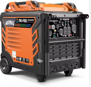 Generador de Combustible Triple GENMAX Más Vendido, 10500 Vatios, 458cc, Gasolina, Propano, Natural, Portátil, 50A - Product Image 1
