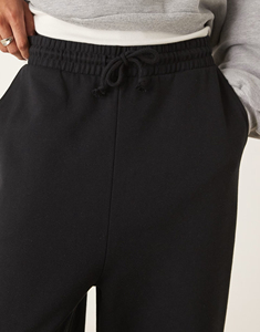 Pantalon de jogging pour homme en toile de coton épaisse, logo imprimé à l'écran, délavé, surdimensionné, jambe large, ample, décontracté - Product Image 6