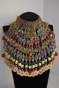 Boutique Style Islamic Stainless Steel Women's Bridal Jewelry Set Crystal Rhinestone Colorful <b>Beads</b> Tribal Coinwork Customized - Product Image 6