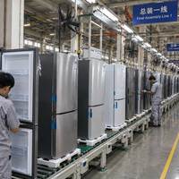 Pasokan Pabrik Lini Produksi Kulkas Domestik Tata Letak Pabrik OEM Lini Perakitan Kulkas