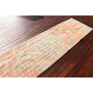 พรมตุรกีวินเทจ ขนาด 2.7x9.3 ฟุต (81x283 ซม.) ลายสัตว์สีส้มน้ำเงิน - Product Image 3