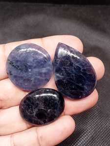 Gemas sueltas de iolita violeta azul de grado AAA, piedras de iolita facetadas naturales para la fabricación de joyas, suministro al por mayor - Product Image 4
