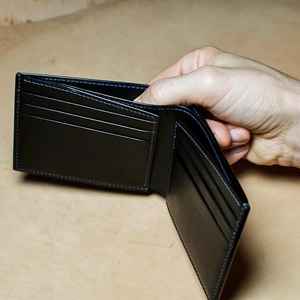 Premium Durable Leather Bi Fold Wallet <b>Slim</b> Genuine Leather RFID Blocking <b>Purse</b> For Men Classic BFW-0148 - Product Image 2