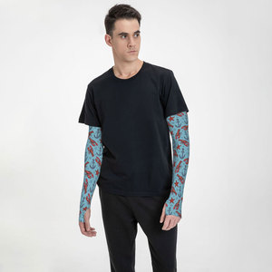 Wholesale Price Flexible Fit UV Protection Fitness <b>Arm</b> <b>Sleeves</b> Seamless Ice Silk Fabric Outdoor Compatible Elastic <b>Arm</b> <b>Sleeves</b> - Product Image 4