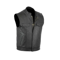 Gilet de moto d'hiver en laine et cuir véritable pour homme, respirant, imperméable, coupe-vent, style vintage, qualité supérieure, élégant et soigné
