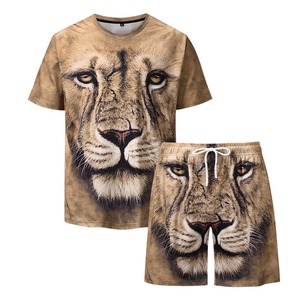 เซ็ตเสื้อยืดแขนสั้นพิมพ์ลายสำหรับผู้ชายแฟชั่น2025ฤดูร้อน - Product Image 6