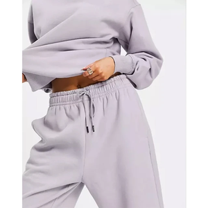 Chándales Deportivos Ecológicos al por Mayor, 100% Algodón, Sudadera con Capucha Personalizada para Hombre, Manga Larga, Pantalones Ajustados, Tejido Grueso - Product Image 3