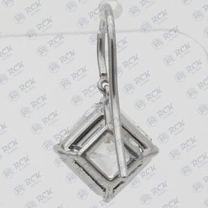 3.60 TCW Asscher Cut Drop Dangle Moissanite <b>Hoop</b> <b>Earrings</b> <b>for</b> <b>Women</b> / Anniversary Gift Jewelry <b>for</b> Her Diamond Studs - Product Image 2