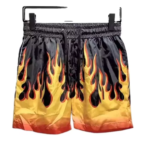 Pantalones Cortos Deportivos Unisex de Poliéster con Estampado de Fuego, Uniformes de Voleibol con Impresión Digital, Color y Logotipo Personalizables, Servicio OEM/ODM - Product Image 2