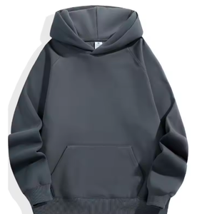 Sudadera con capucha de invierno con forro polar para hombre, con cuello informal liso, desgastado, Estilo Vintage, lavada, unisex, para invierno - Product Image 2