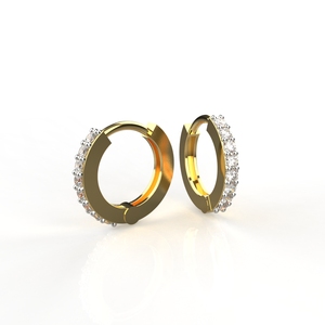 Ishi เพชร0.15กะรัตห้องปฏิบัติการปลูกเพชรต่างหูที่สวยงามคู่ในทอง18K - Product Image 2