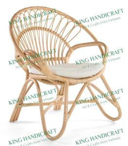Chaise en rotin ronde fabriquée à la main pour enfants et bébés cultivés naturellement du Vietnam pour le salon - Product Image 2