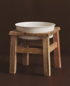 Bol à nourriture pour chien jetable en bois moderne avec support par QMRF HANDICRFTS - Product Image 1