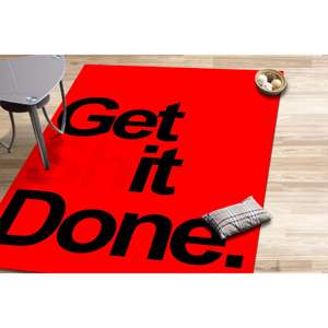 Tapis « Get Shit Done », Tapis imprimé, Tendance, Motivationnel, Bureau, Inspirant, Tapis en chenille - Product Image 2