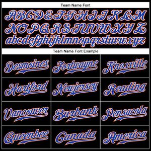 Maillot de baseball authentique personnalisé noir Royal-Orange - Product Image 5