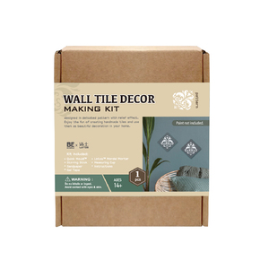 Mediterranean Vintage Cement Tile Crafting Set - Creative 3D Plaster Floral Ornament DIY Material Pack with Quick Mold - Product Image 5