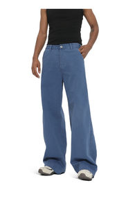 กางเกงผ้าฝ้ายทรงตรงแบบสบายสำหรับผู้ชาย น้ำหนักเบา สวมใส่สบาย เป็นมิตรกับสิ่งแวดล้อม แห้งเร็ว สีพื้น ใส่ได้ทุกวัน - Product Image 4