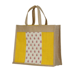 Fabricantes al por mayor Logotipos impresos Moda Blanco Tote Yute Bolsas de compras Llevar bolsas de compras con asas de cremallera - Product Image 4