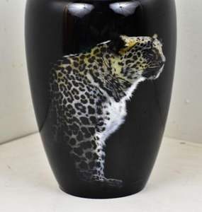 Urnas de recuerdo de pantera leopardo salvaje, caja de urna de cremación de aluminio de lujo hecha a mano, recuerdos para adultos, urnas funerarias, cenizas conmemorativas - Product Image 4
