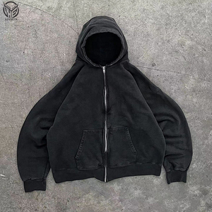 Sweat à capuche pour homme 100% coton avec logo personnalisé, épaules tombantes, pull oversize, sweat à capuche épais en éponge française pour homme - Product Image 3