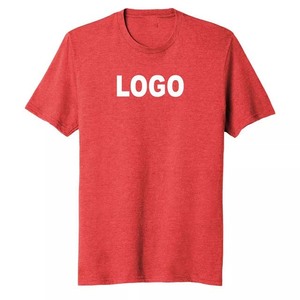 2025 Hip Hop vente en gros Logo personnalisé broderie en vrac qualité surdimensionné imprimé Slim Fit uni solide motif coton T-Shirt pour hommes - Product Image 1