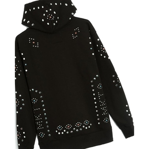 Sweats à capuche en coton mélangé pour hommes, abordables, avec strass, fabriqués en usine, solides, en polaire d'hiver, vente en gros - Product Image 2
