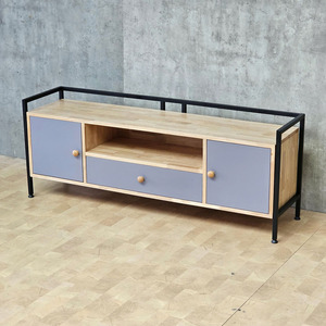 ALAN Mueble de TV Moderno de 140 cm, Lujoso y Minimalista, con Estructura de Madera de Caucho y Hierro, con Luces LED, Mueble para TV, Mesa para TV, Consola para TV, KTV68081 - Product Image 3