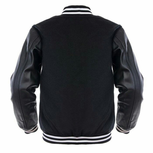 Veste universitaire personnalisée pour hommes en laine grandes tailles col montant hiver patchs de broderie CollegeBaseballjacket pour hommes livraison DDP - Product Image 3