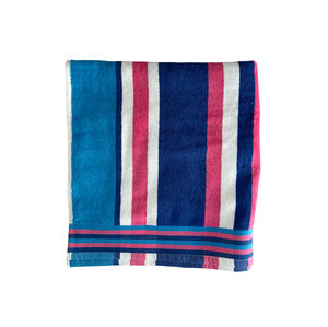 Exportador de la lista principal de toallas de baño con acabado de terciopelo de rayas tejidas de calidad superlativa disponibles para proveedores globales - Product Image 1