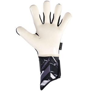 Black Custom Design Non-Slip Breathable Lightweight Full <b>Finger</b> Hand Grips Football Goalkeeper Gloves for Soccer Sports - Product Image 3