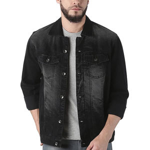 Stylish <b>Men's</b> Latest Design Casual <b>Denim</b> <b>Jackets</b> Quick Dry Breathable Comfortable Fit Durable Fabric <b>Hooded</b> Collar Boy's Fashion - Product Image 1