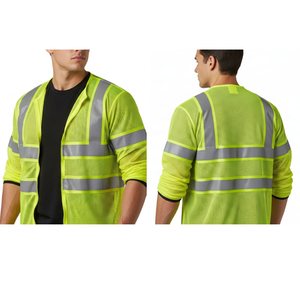 Chaqueta DE SEGURIDAD reflectante de alta visibilidad Ropa de trabajo de malla para trabajadores de la construcción - Product Image 3